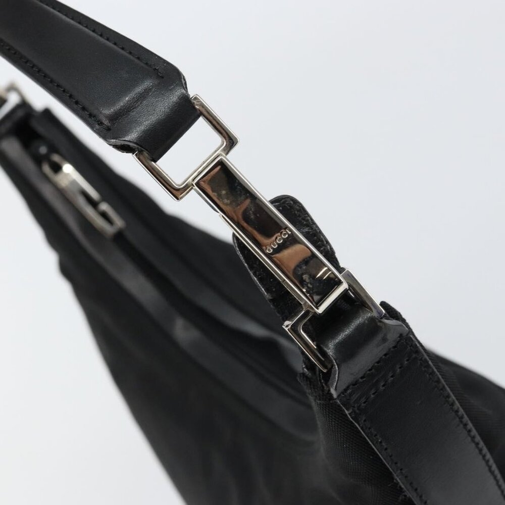 Authentic GUCCI Shoulder Bag Nylon Black Silver 000 0602 3754 - Picture 6 of 16